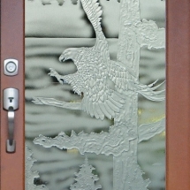 eagle landing door carved sandblasted rz